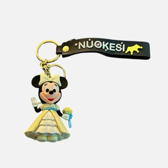 Disney Minnie 3D Keychain Wristlet Bag Charm - Picture 1 of 1
